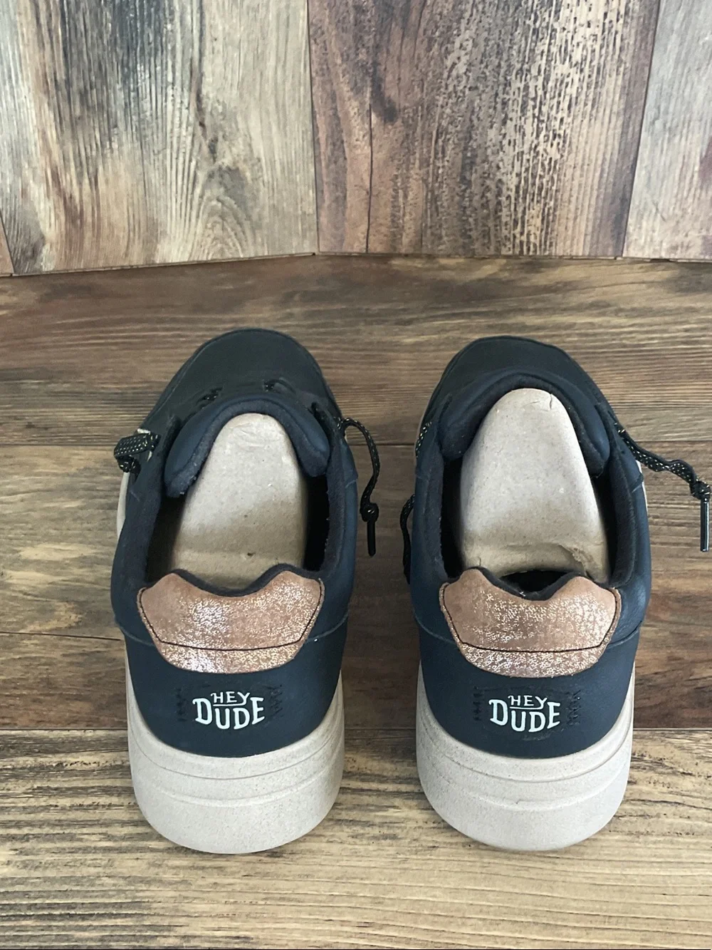 Hey Dude Hudson Lift Metallic Platform Sneakers W9